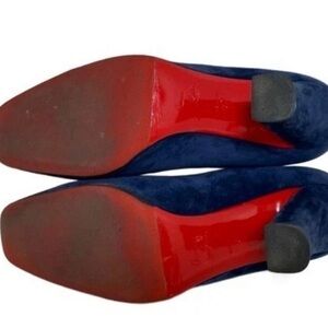 Christian Louboutin Red Sole Blue Heels